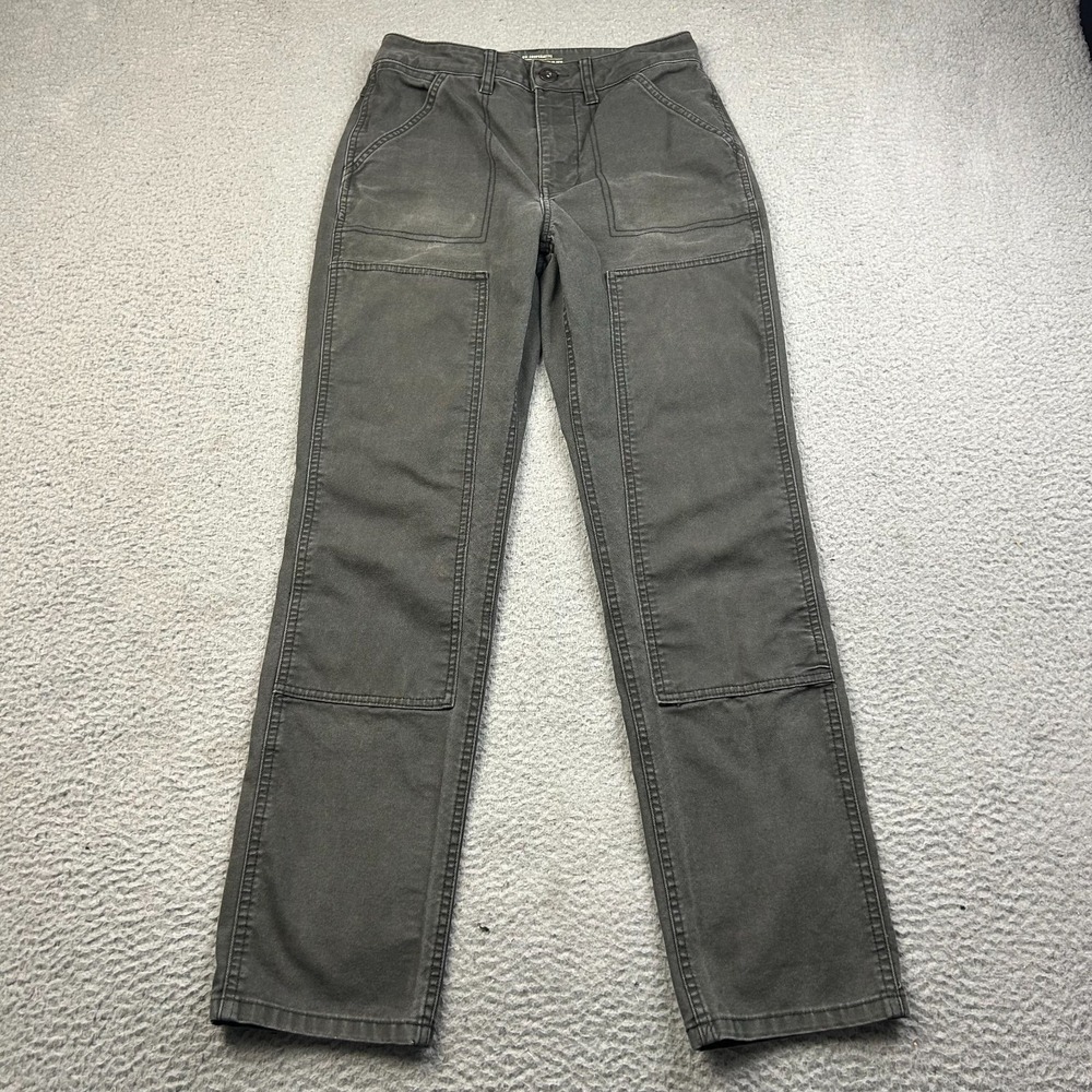 REI Co-op Womens Gray Trailsmith Canvas Double Knee Straight Utility Pants Sz 2
